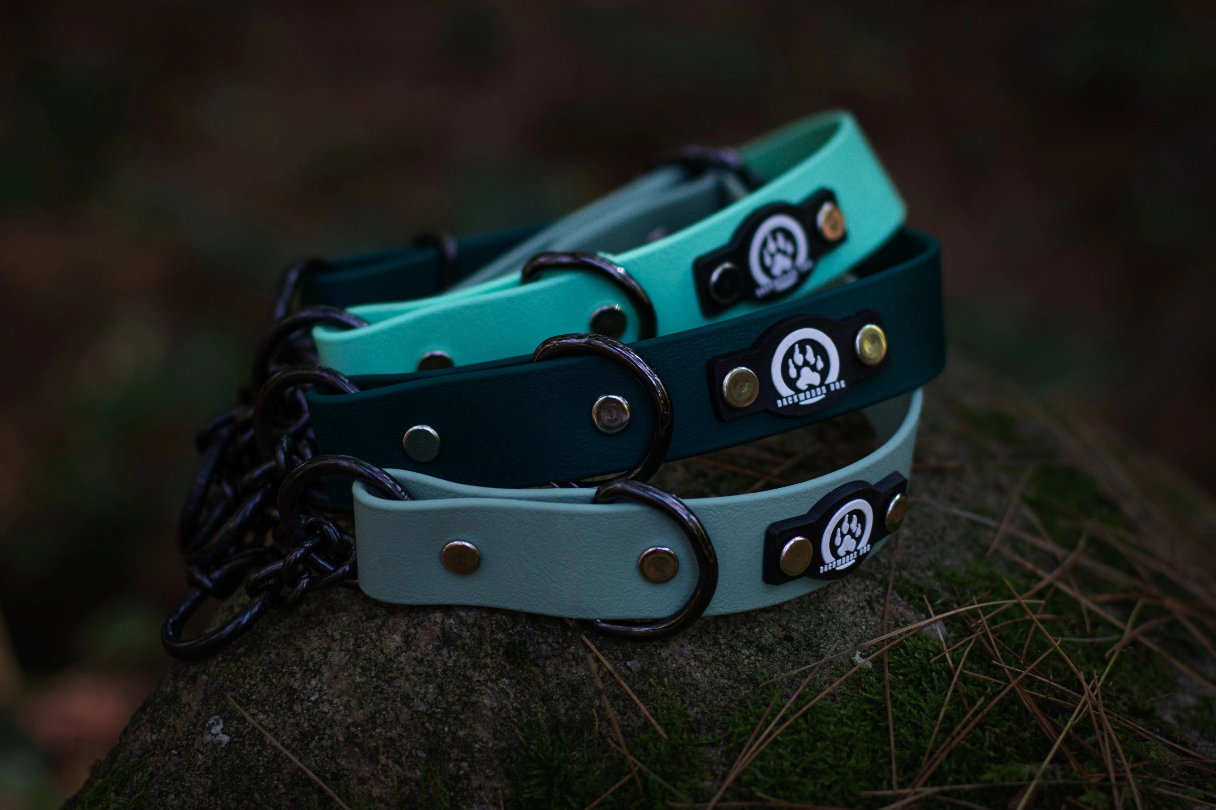 1" Waterproof BioThane Dark Adjustable Martingale Collar