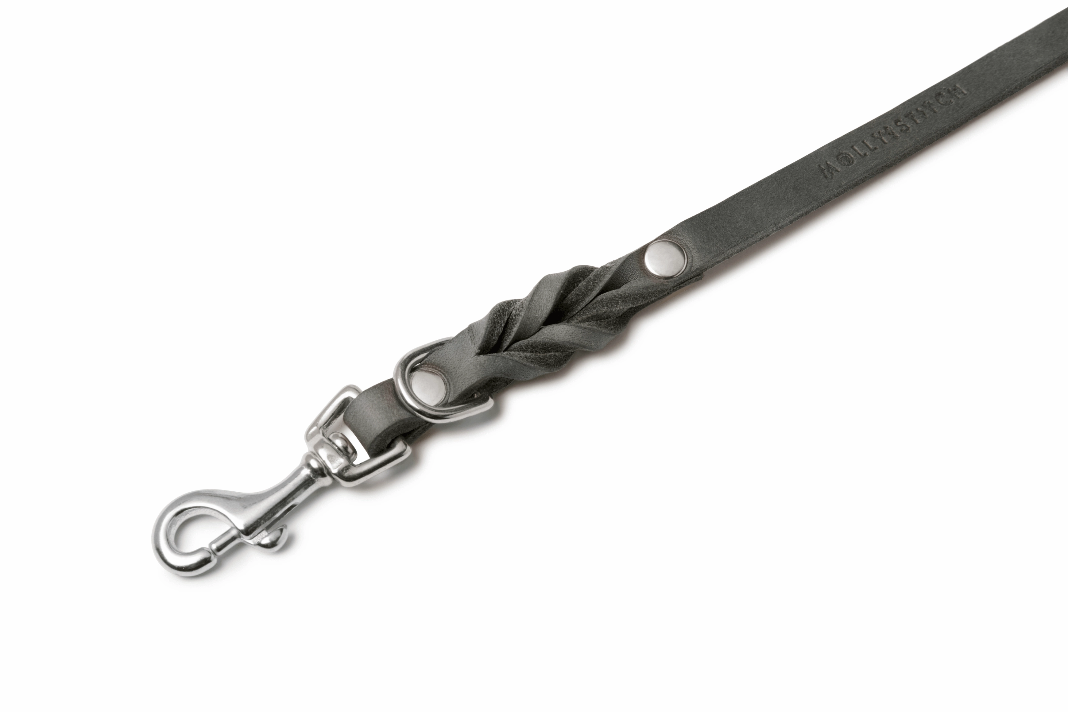 Butter Leather 3x Adjustable Dog Leash - Timeless Grey
