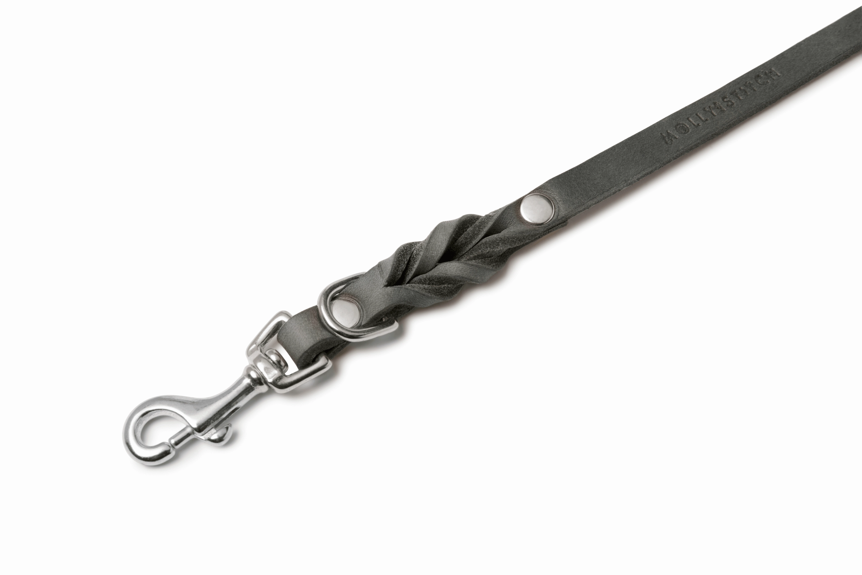 Butter Leather 3x Adjustable Dog Leash - Timeless Grey