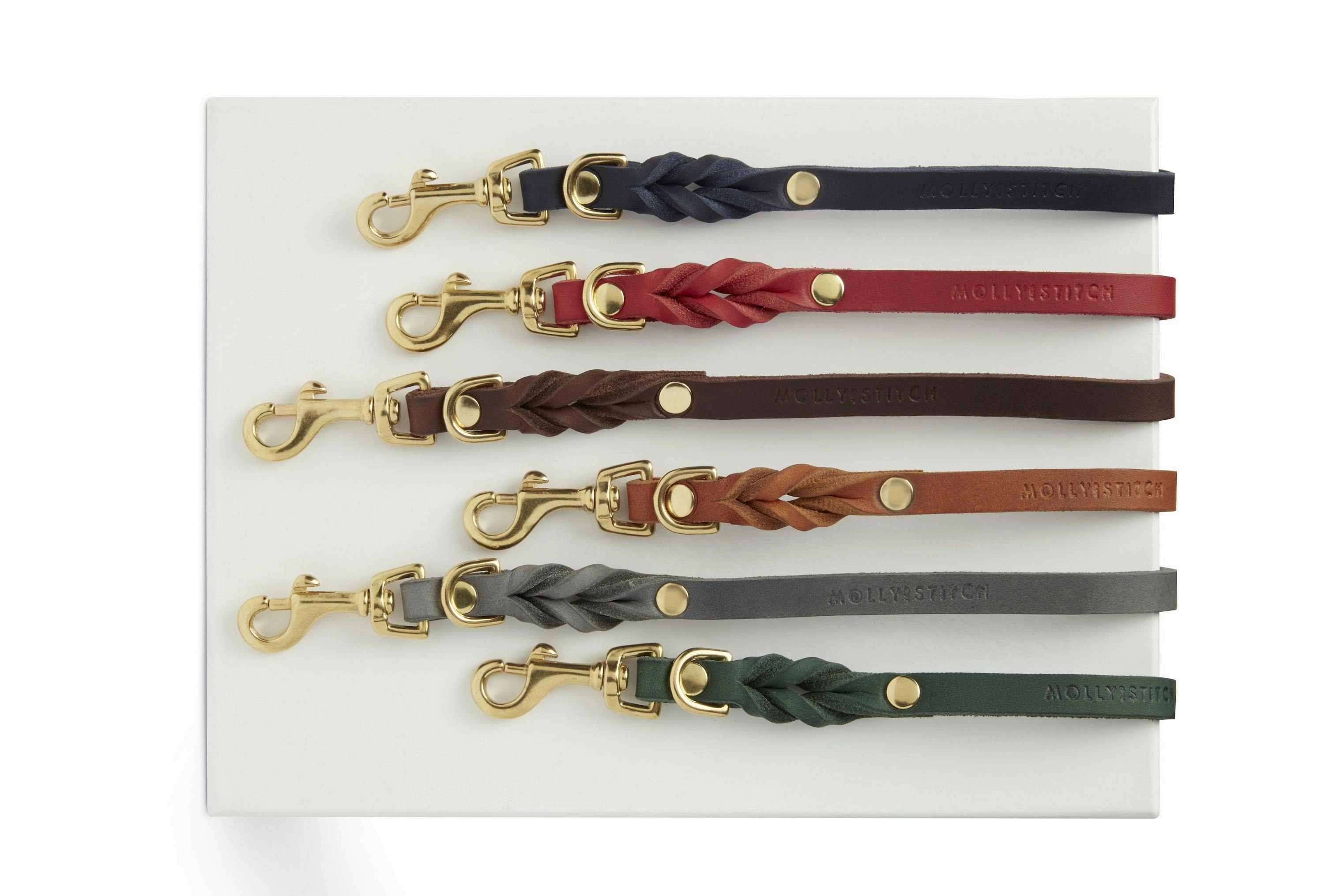 Butter Leather City Dog Leash - Sahara Cognac