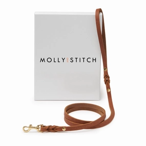 Butter Leather City Dog Leash - Sahara Cognac