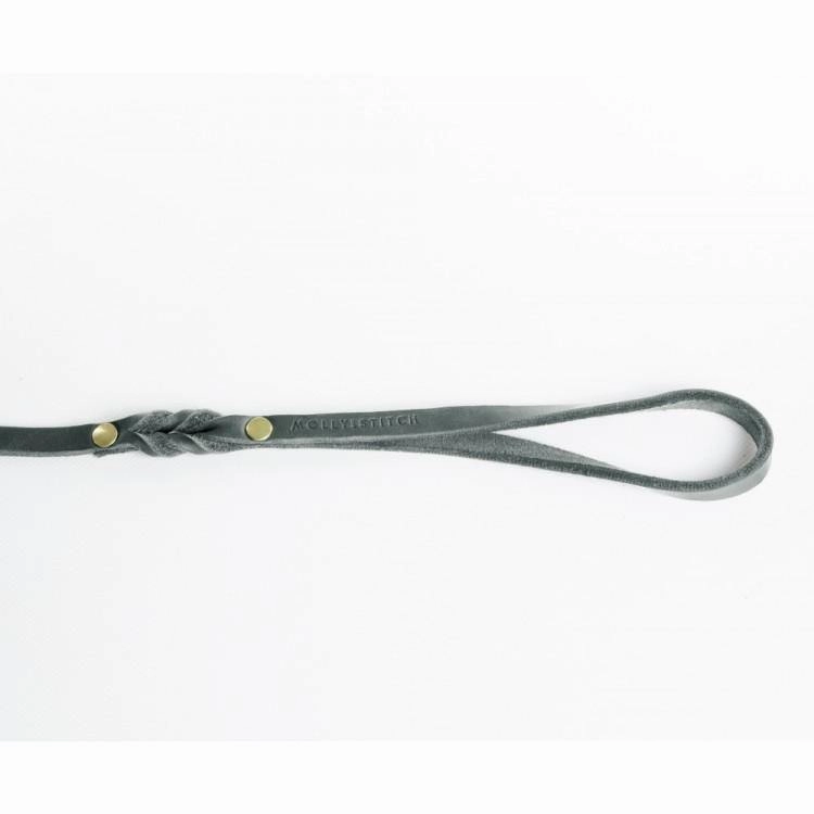 Butter Leather City Dog Leash - Timeless Grey