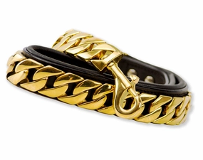 Gold Chain Dog Leash