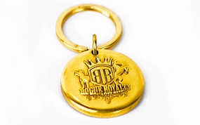 Gold Dog Tag