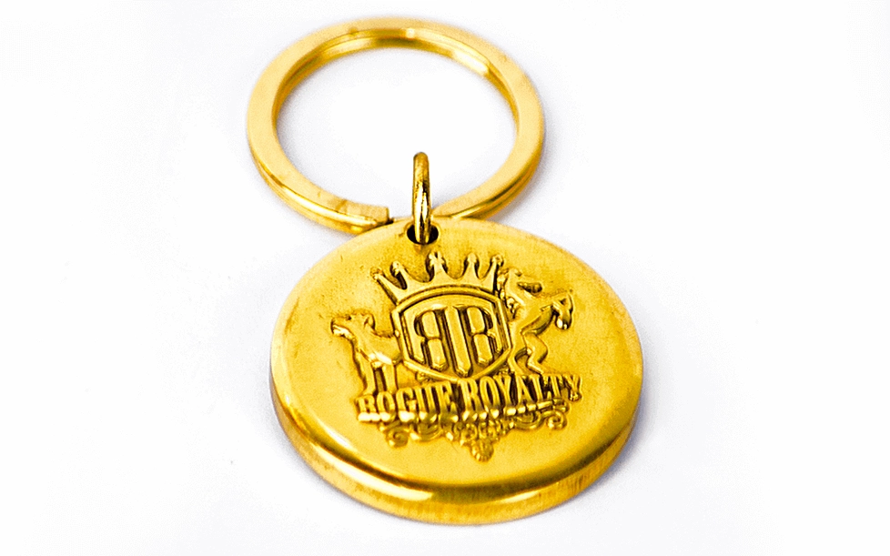 Gold Dog Tag
