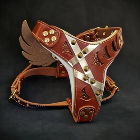 The "Hermes" leather harness -  Large and Giant Breeds