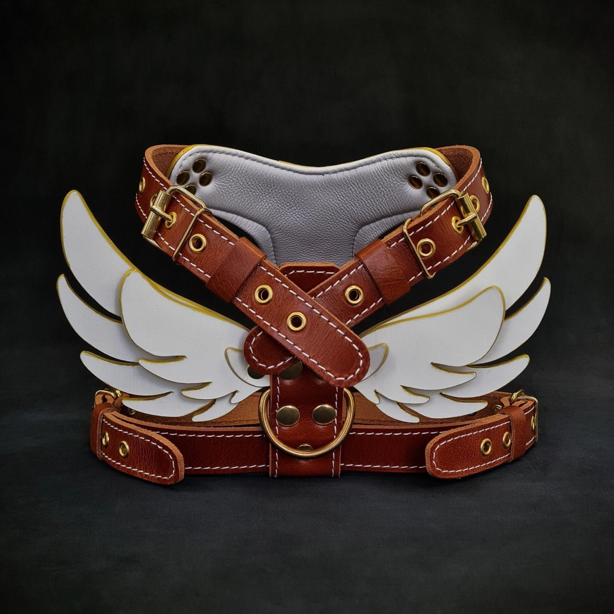 The "Hermes" leather harness -  Large and Giant Breeds