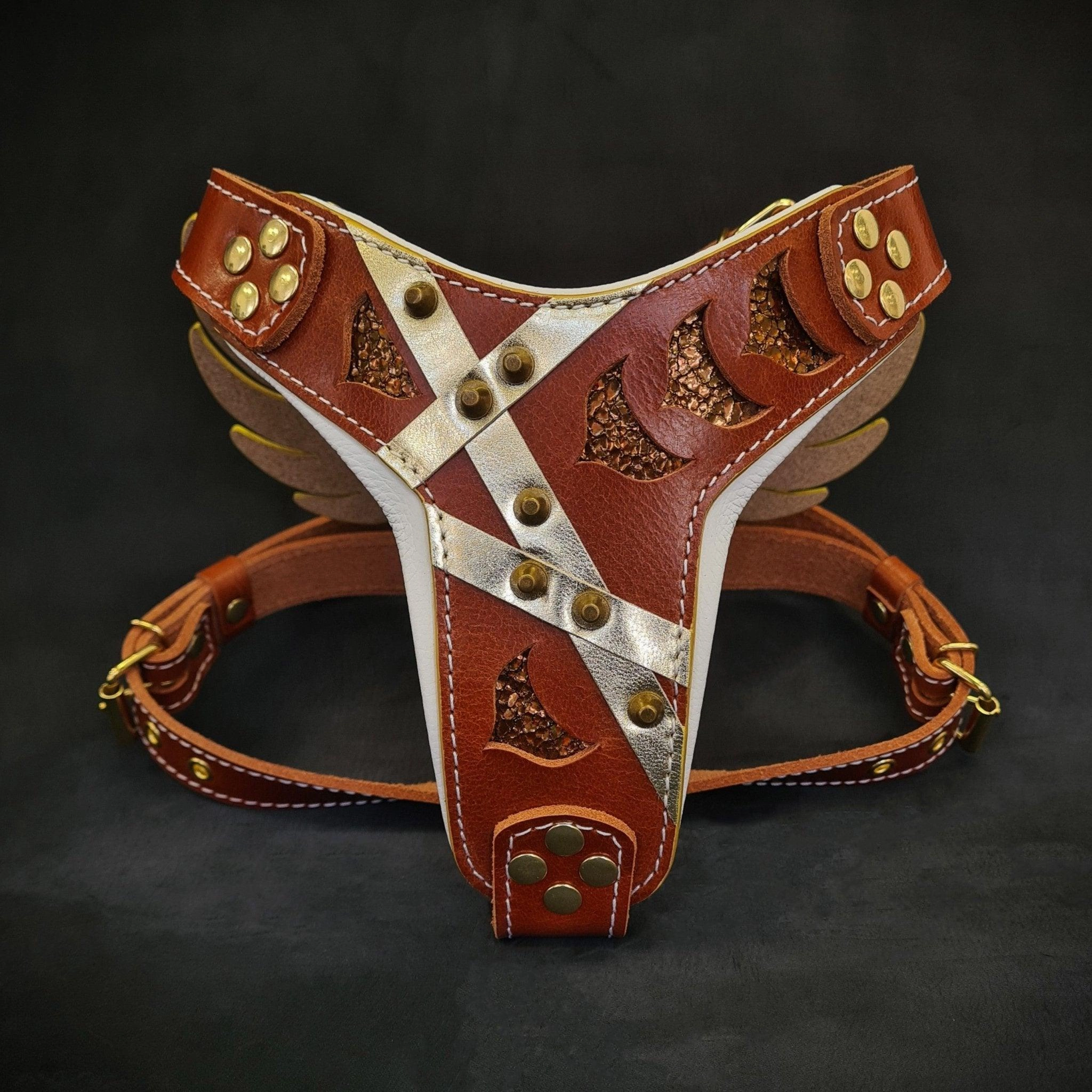 The "Hermes" leather harness -  Large and Giant Breeds
