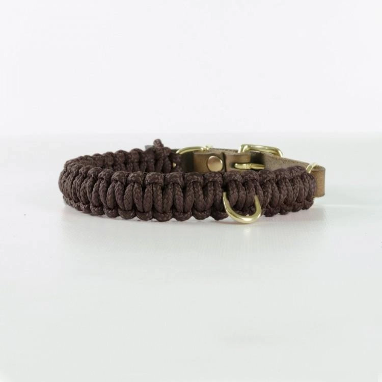 Touch of Leather Dog Collar - Chocolate