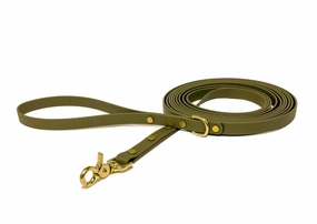 Waterproof BioThane Long Lead | Brass Hardware
